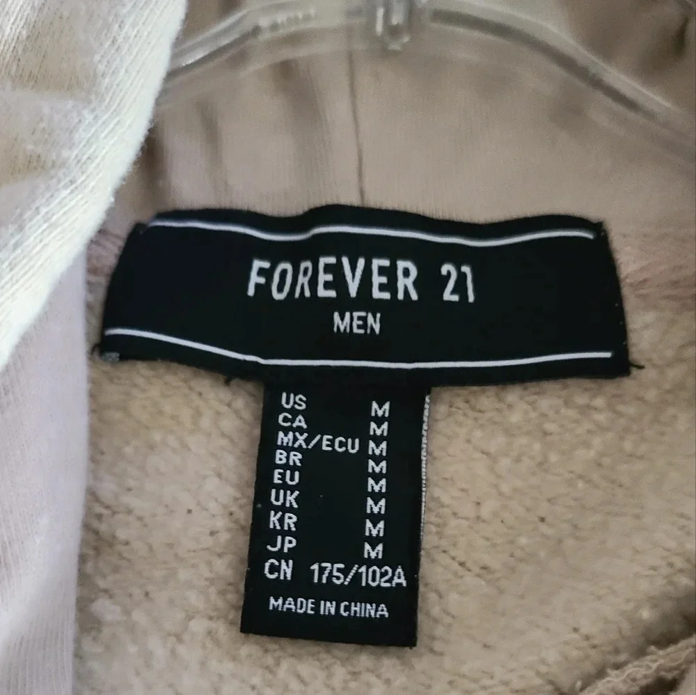 Forever 21 men hoodie Sz.M Beige